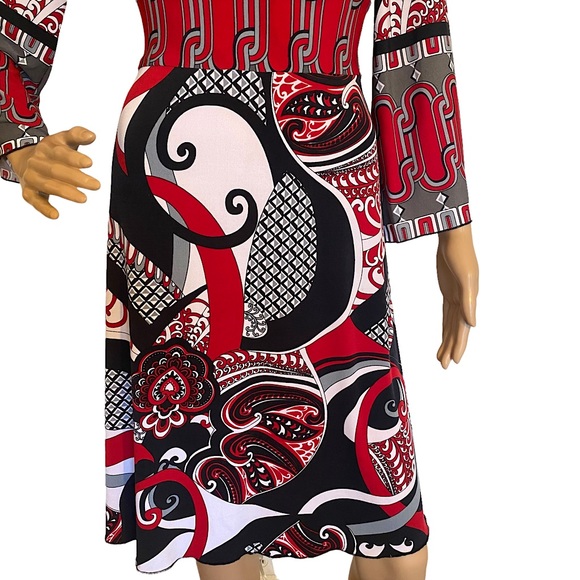 MISS BISOU | RED & BLACK DRESS SZ M - Picture 8 of 16